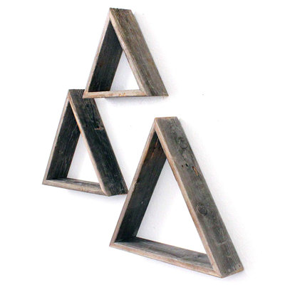 Nels 3 Piece Triangle Floating Shelf