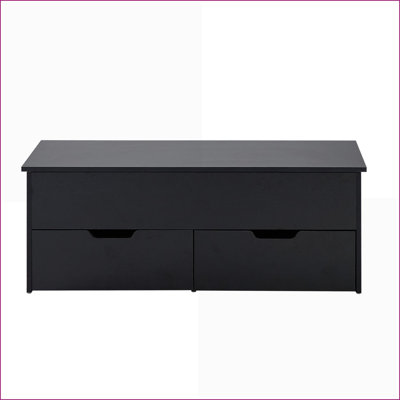 Lift-Top Coffee Table for Living Room - Hidden Compartment and 2 Drawers, Adjustable Height and Quiet Metal Mechanism