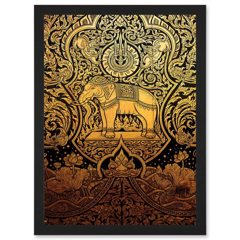 Ornate Abstract Thailand Elephant - Painting