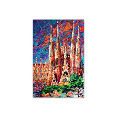 La Sagrada Familia sur plastique / acrylique par Natasha Mylius, peinture