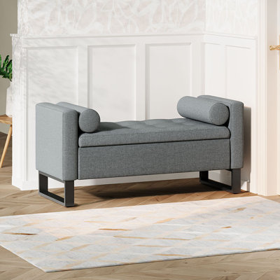 127.99cm Wide Rectangle No Pattern Standard Ottoman