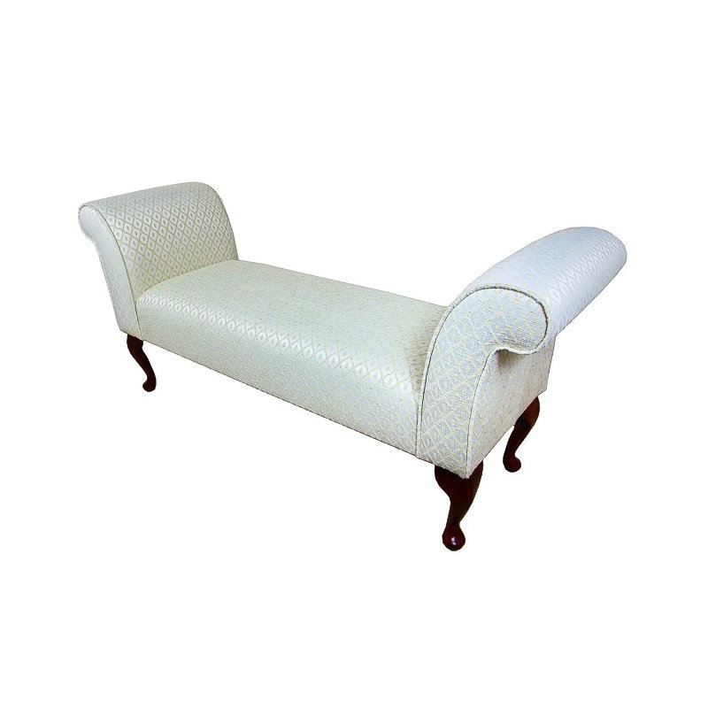Upholstered Bench, Trellis, Gold