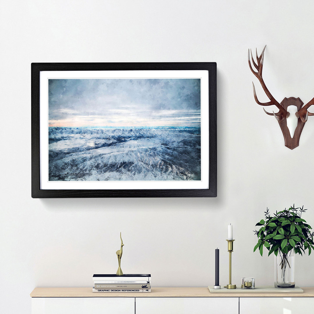 Mountains of Dushanbe in Tajikistan - Picture Frame Graphic Art Print