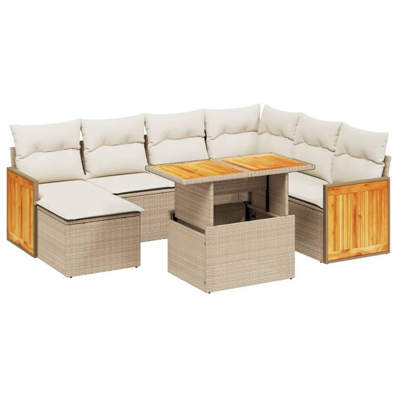 Ensemble de canapé de jardin Vidaxl beige