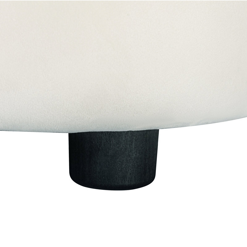 Canapé incurvé 3 places de style moderne crème avec structure en bois massif et revêtement beige minimaliste pour salon ou appartement