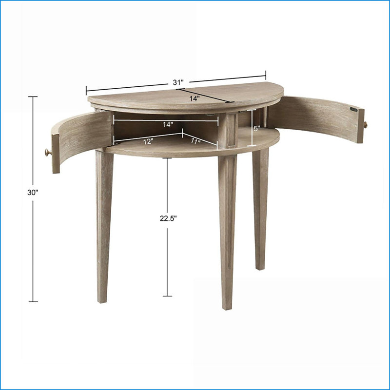 Table basse en grège récupérée vintage avec rangement pour vestibule et amp; Salon