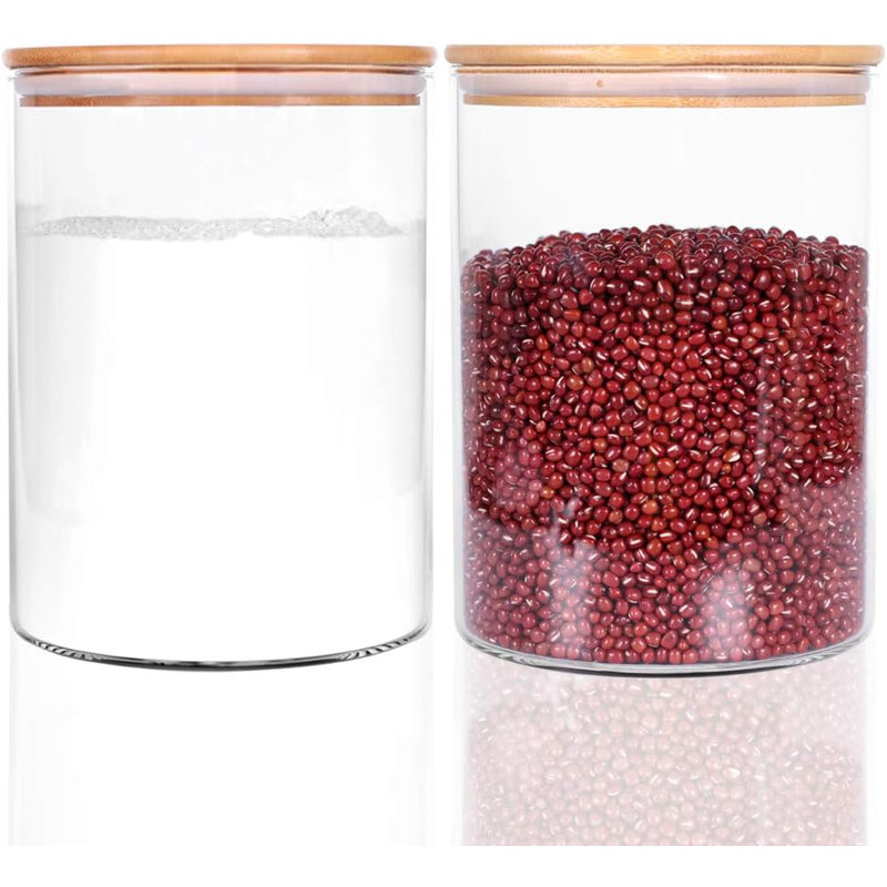 Ensemble de 2 grands bocaux en verre, contenant de 100 oz liq. (3000 ml)