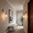 Armed Sconces with Cylinder Glass Shade