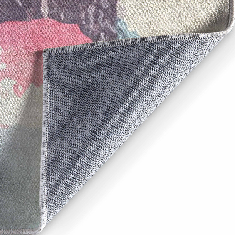  Tapis multicolore aquarelle Apollo Galets, Rectangle 7 pi 7 po x 9 pi 10 po 