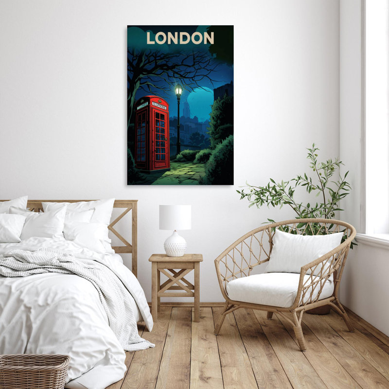 London - 1 pièce, impression sur toile tendue, H 14 po x l 11 po x P 1,25 po
