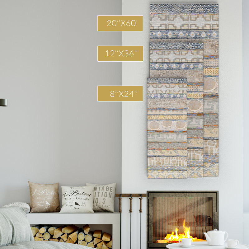 Motifs neutres - impression sur toile tendue, H 8 po x l 24 po x P 1,5 po