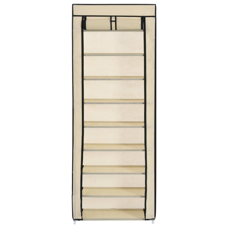 20 Pair Flip Down Shoe Storage, Cream