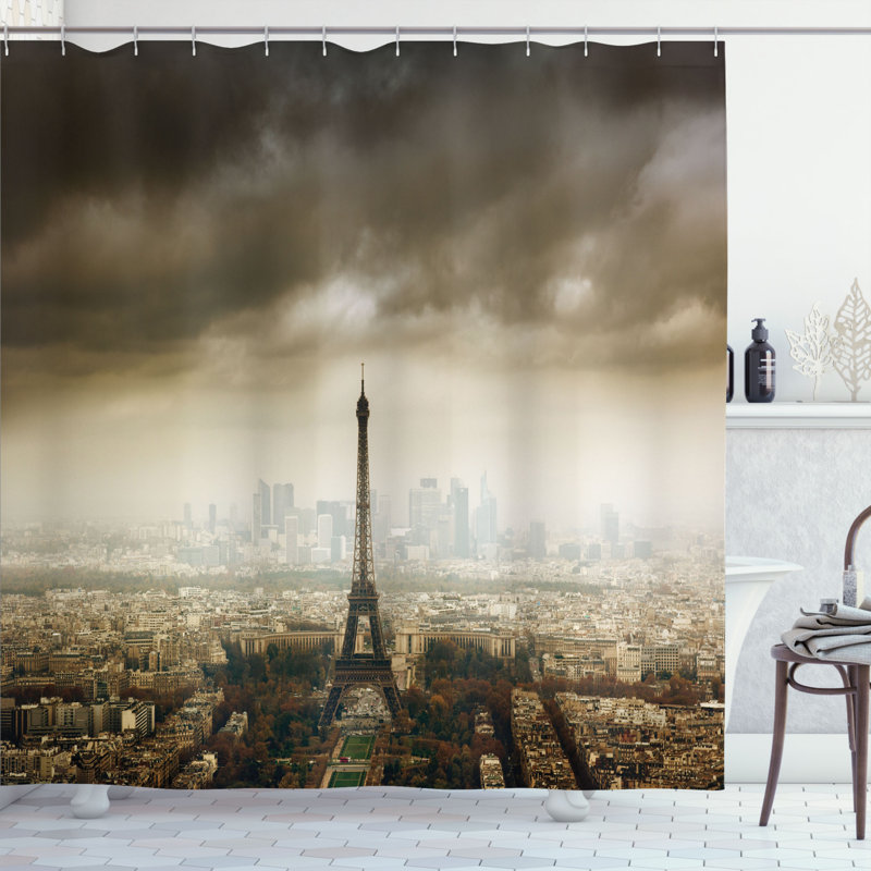 Shower Curtain with Hooks Included, 70" H x 69" W