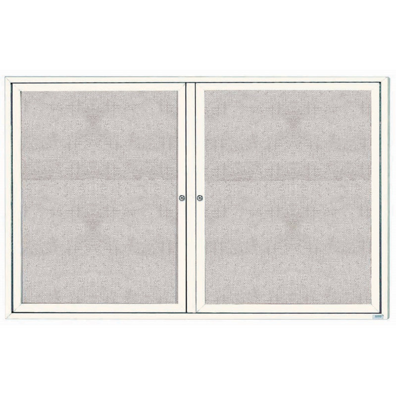 Tableau d'affichage mural extérieur pour l'extérieur, Blanc, Deux, 48 po x 72 po