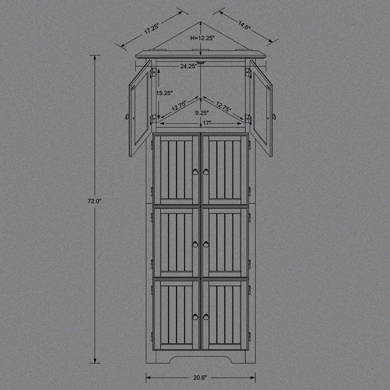 Lynnasia Bathroom Cabinet, Black