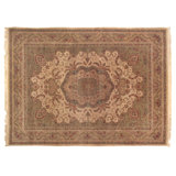 Super Fine Tabriz hand-knotted New Zealand Wool Ivory Area Rug