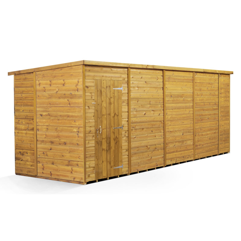 Modular Pent Garden Shed  18X6 No Windows