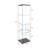 Modern Glass Display Cabinet with LED lights, Quick-assembly Antique Cabinet, Tempered Glass Bookshelf, Suitable for Living Room and Bedrooms, 1-door 4-shelf-658560070