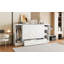 Lit escamotable simple avec tablettes de chevet et garde-robe
