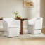 Chaise de salle à manger rembourrée avec roulettes Temara-109920690