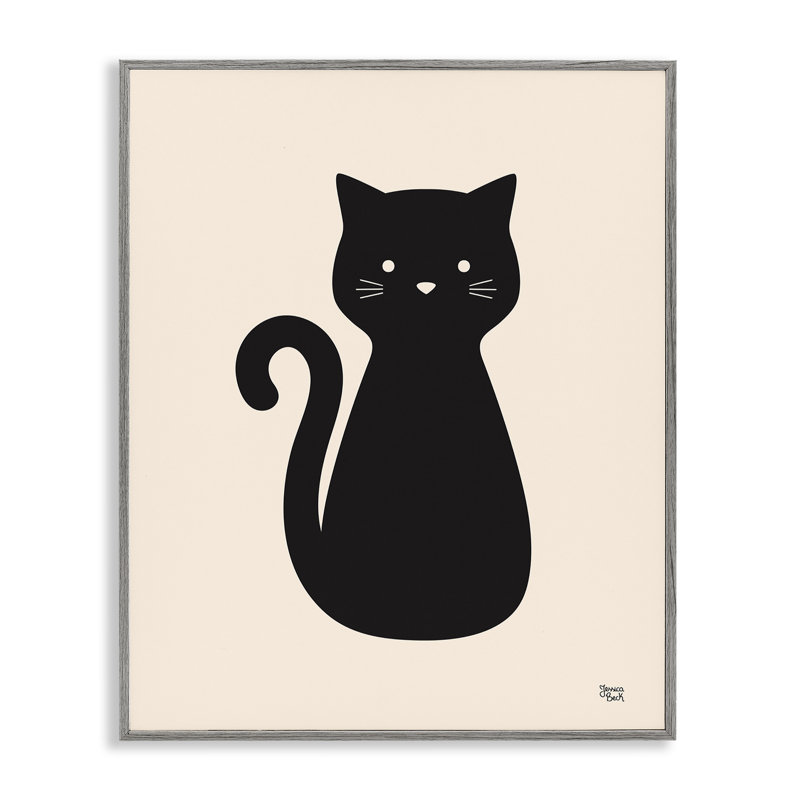 «Feline Grace», chat noir, estampe numérique par Jessica Beck, Estampe numérique Farmhouse, H 14 po x l 11 po