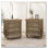 Ensemble de 2 tables de chevet avec 4 tiroirs, table de bout avec rangement en bois Nightstands