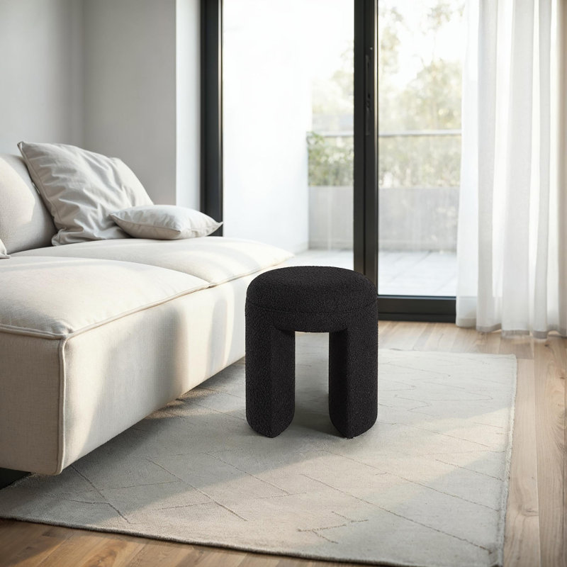Tabouret Amrah, Noir
