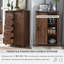 Commode 5 tiroirs avec porte de grange coulissante Charithra-185264707