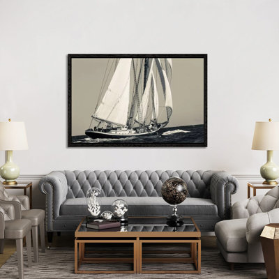 USA, Massachusetts, Cape Ann, Gloucester, Schooner Sailing Ships I by Walter Bibikow - Gallery-Wrapped Canvas Giclée on Canvas