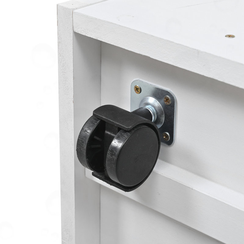 Banc de rempotage avec boîte de rangement mobile et tablettes réglables, Blanc