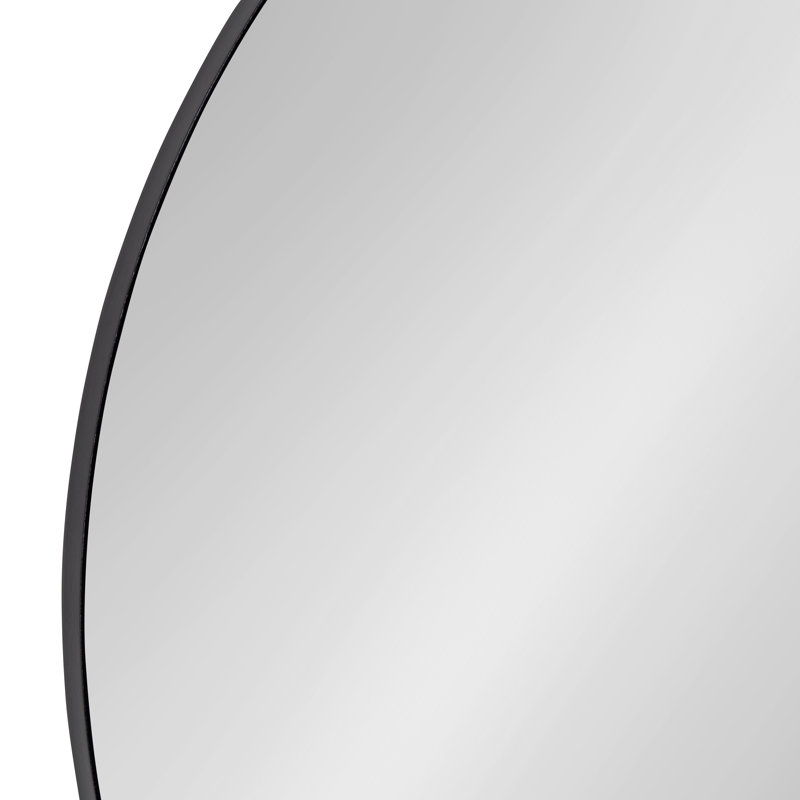 Iker Metal Flat Mirror, 27.5" x 27.5", Black