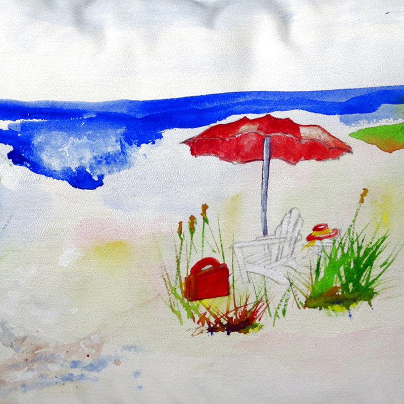 Beach Umbrella Outdoor Throw Pillow, Large