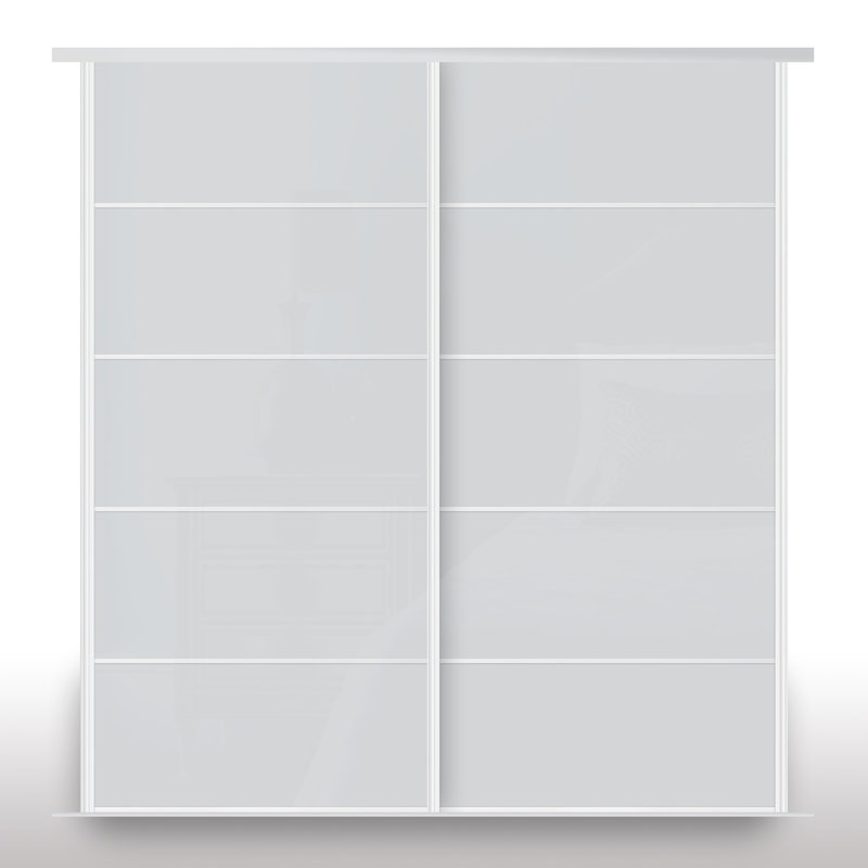 Libre 2 Door Wardrobe, Grey, 230cm x 186cm x 82cm