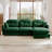 Basic Sectional Sofa, Modular  Sofa L-Shaped Couch With Ottoman, Premium Chenille Fabric,Tufted Cushion Backrest Design,Ergonomic Design-654689249