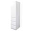 Grande armoire de cuisine, l 15,32 po x l 23,78 po x l 71,43 po, blanc, panneau de particules +, grand rangement visible, armoire moderne avec portes, tablettes et tiroirs - H 71,43 po, rangement pour les collations de fournitures,