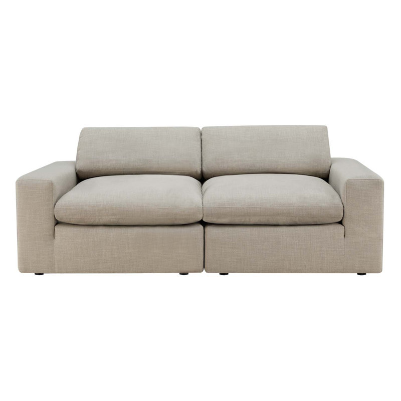 Canapé modulaire rembourré 2 pièces Asher, Beige