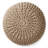  Casafield Round Pouf Ottoman, Cotton Knit Upholstered Footrest - Black-197445879-170917956