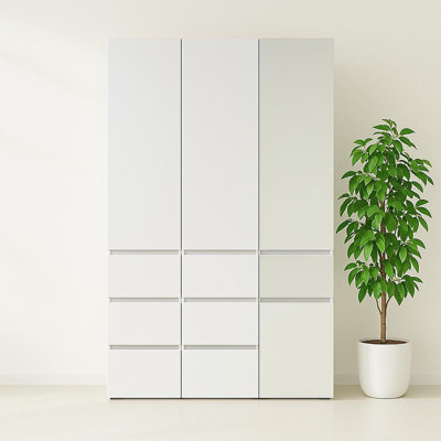  Compact Mirror Closet Tower for Storage Organization in Bedroom Laundry or Pantry