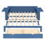 Grand lit de jour avec bureau amovible, tiroirs de rangement et table d'appoint hydraulique, lit de jour multifonctionnel bleu-1503886665-1503886661
