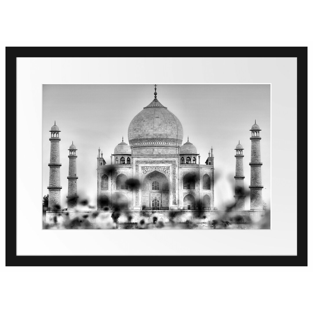 Gerahmtes Poster Taj Mahal im Sommer