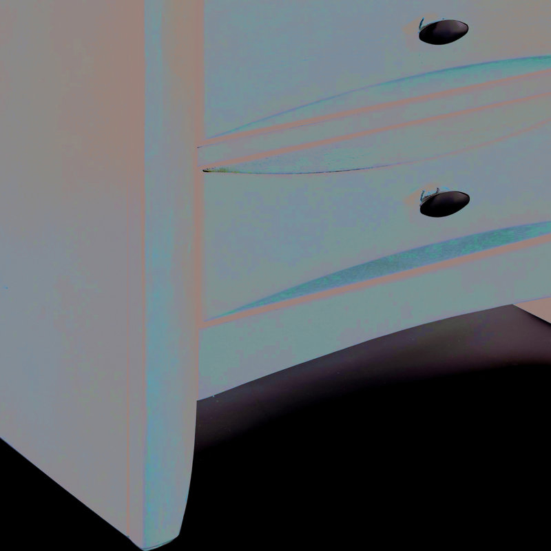 Finition table de chevet avec deux tiroirs pour la chambre à coucher - ajout élégant 2