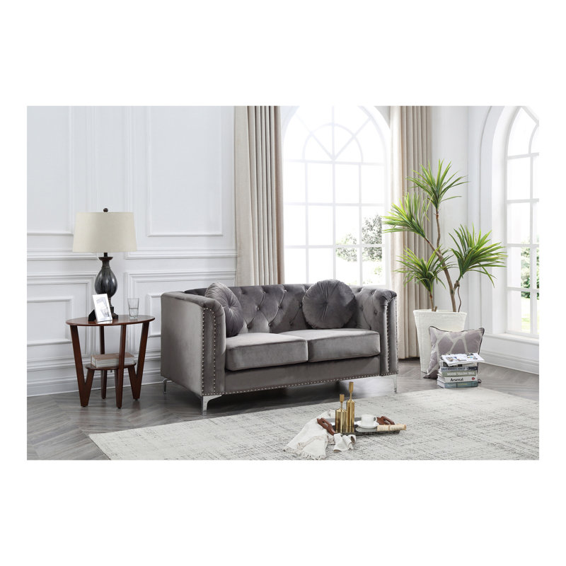 Causeuse Contemporary, Gris foncé