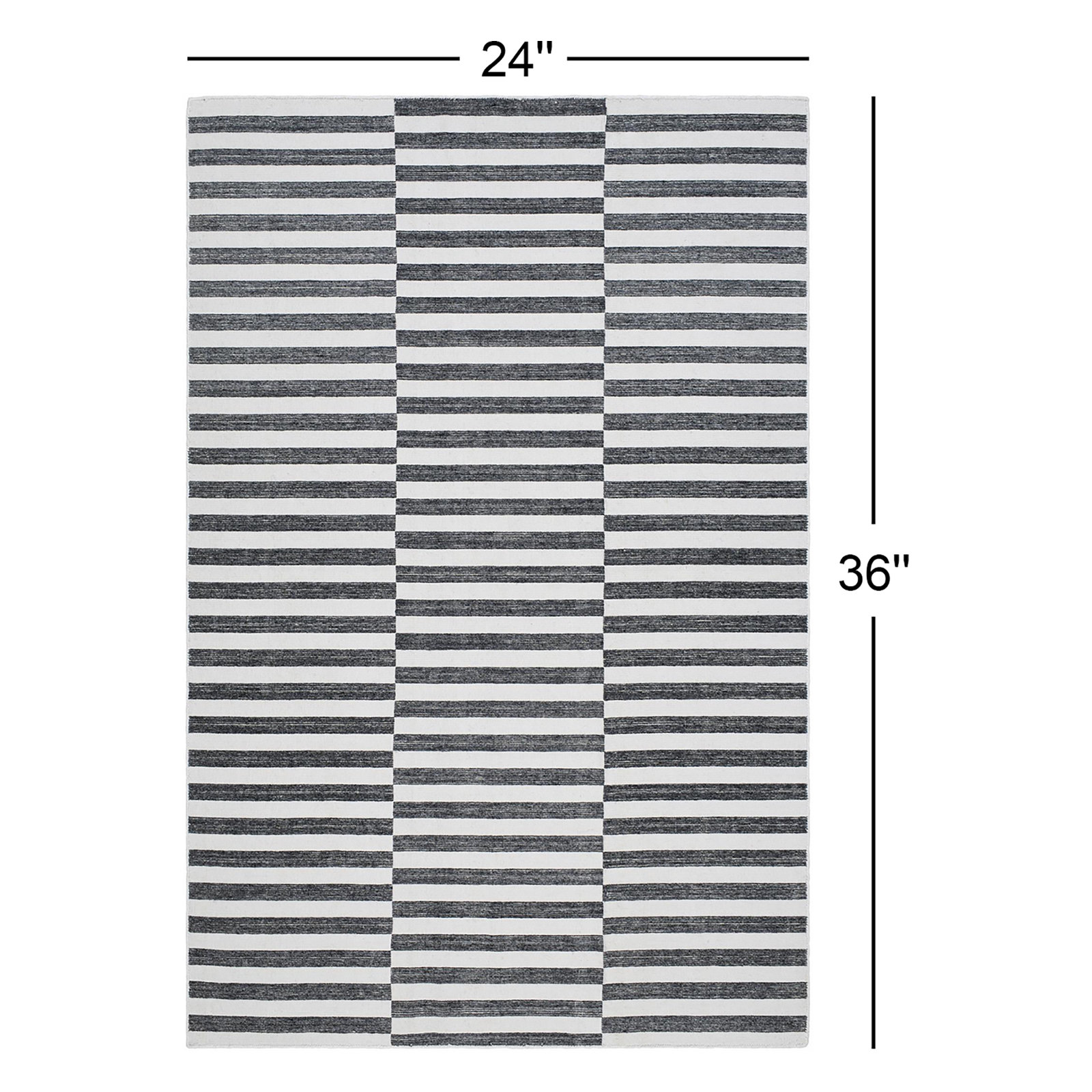 Falko Hand-Woven Striped Rug, Rectangle 2' x 3'