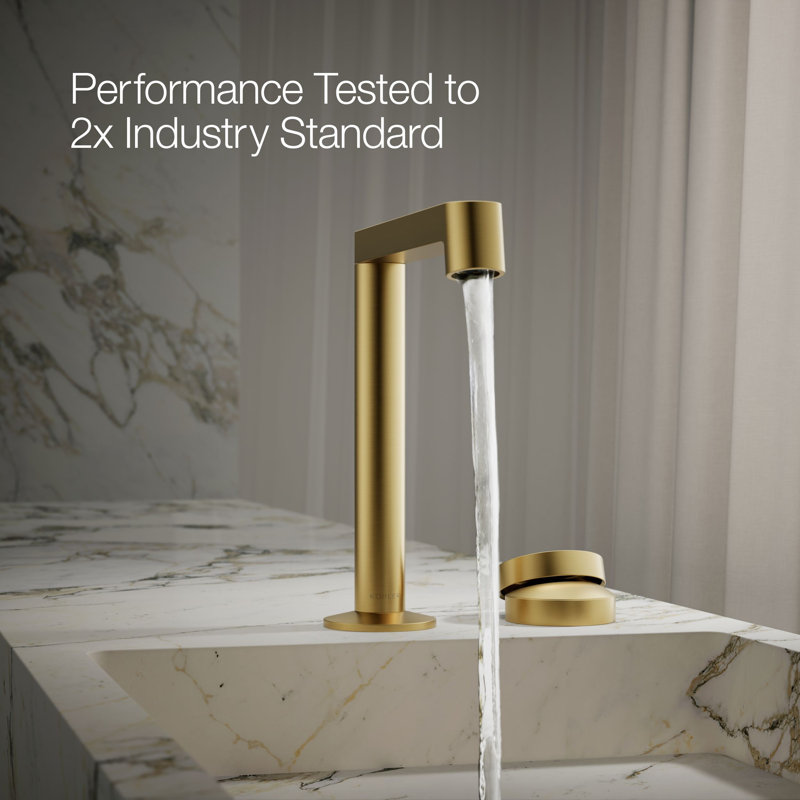 Components Bathroom Sink Rocker Handle, Vibrant Brushed Modern Brass