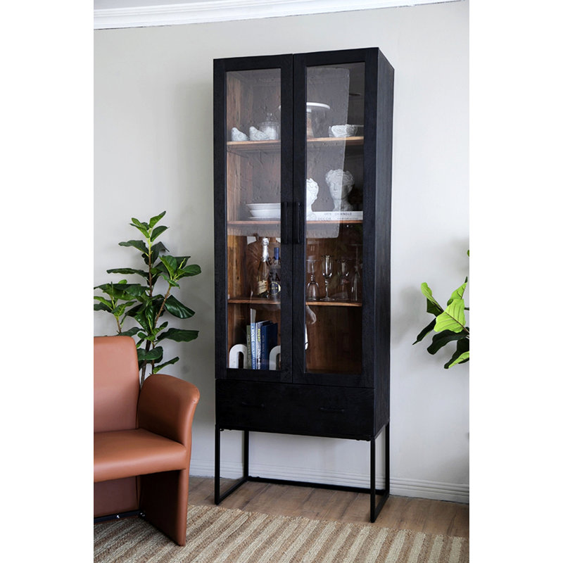 Armoire d'appoint rectangulaire, armoire d'appoint, buffet avec base en fer, armoire de rangement décorative pour la maison