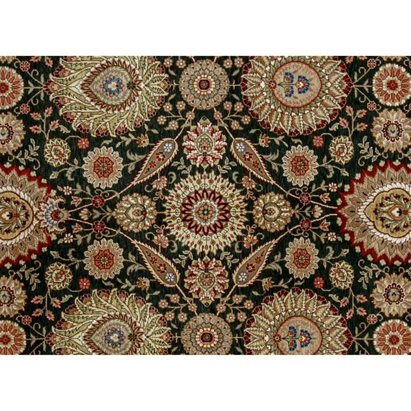 Manchuria Wool Oriental Area Rug in Beige/Black