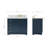 Freitas 43'' Solid Wood Single Bathroom Vanity in Midnight Blue with 1.5'' Carrara Marble Top, Right Offset, Rectangle Sink-1431068383-1464061870-1464061856