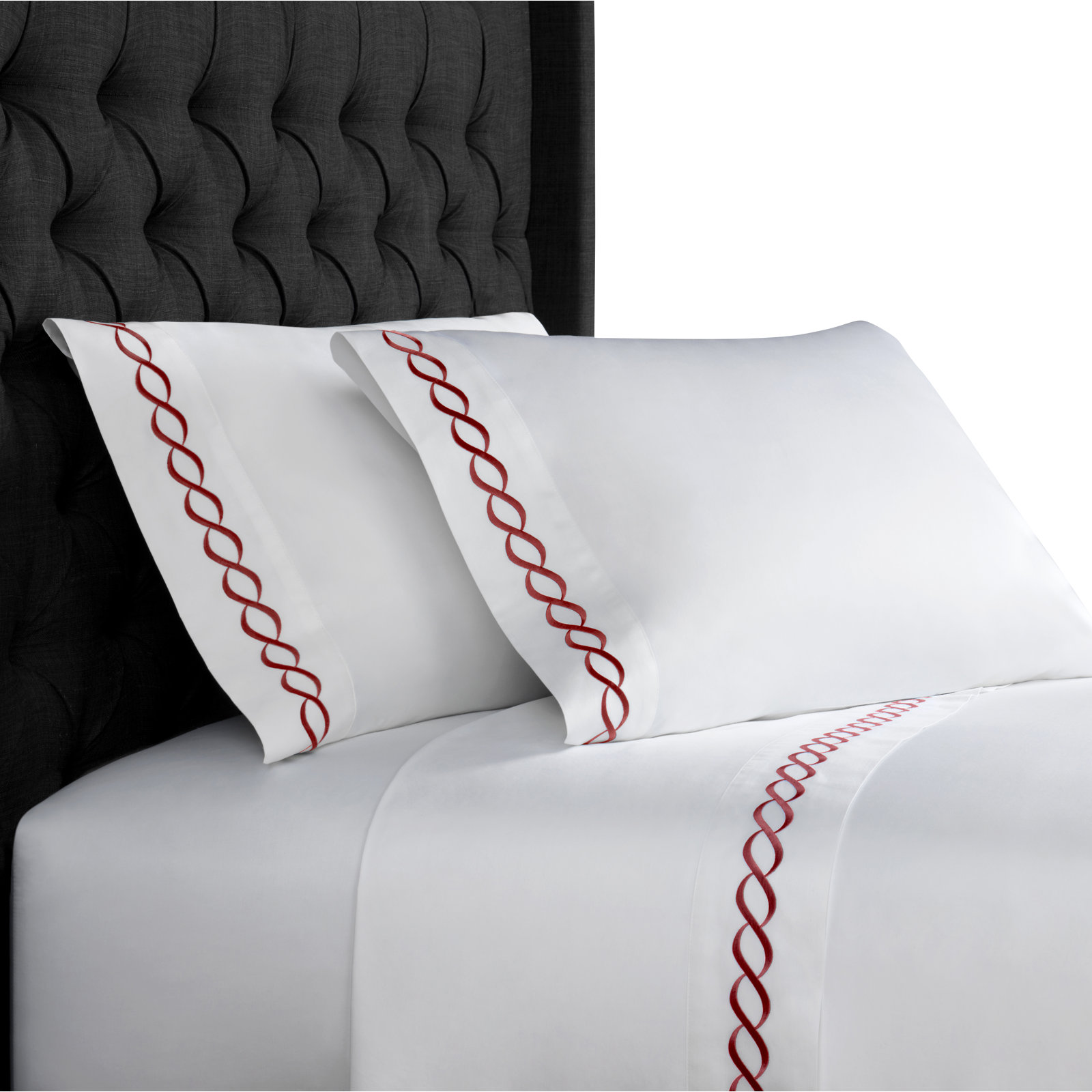 Barden Cotton Sheet Set, King Sheet Set with 2 Pillowcases, Blue/White