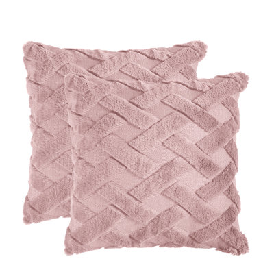 18" Soft Plush Decorative Throw Pillow Covers, Set Of 2 For Living Room And Bedroom