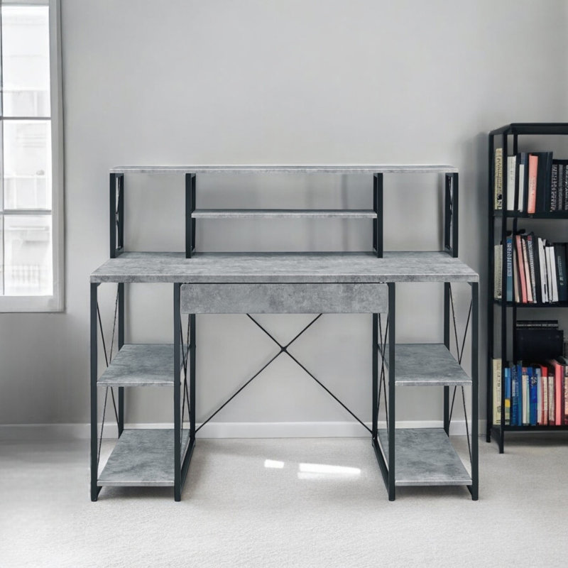 Bureau avec huche Capital Studio, Gris